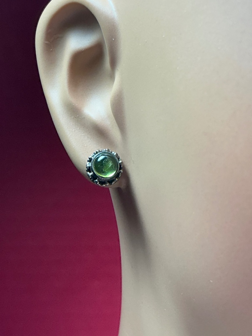 Silpada Sterling Silver Peridot Post Stud Earrings